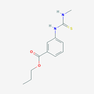 molecular formula C12H16N2O2S B4730775 propyl 3-{[(methylamino)carbonothioyl]amino}benzoate 