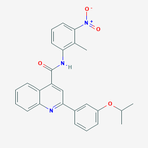 2-(3-isopropoxyphenyl)-N-(2-methyl-3-nitrophenyl)-4-quinolinecarboxamide