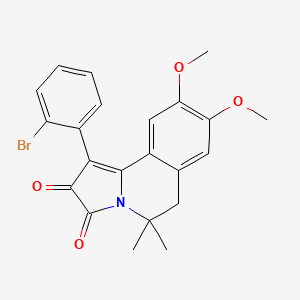 1-(2-bromophenyl)-8,9-dimethoxy-5,5-dimethyl-5,6-dihydropyrrolo[2,1-a]isoquinoline-2,3-dione