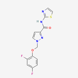 1-[(2,4-difluorophenoxy)methyl]-N-1,3-thiazol-2-yl-1H-pyrazole-3-carboxamide