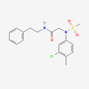 N~2~-(3-chloro-4-methylphenyl)-N~2~-(methylsulfonyl)-N~1~-(2-phenylethyl)glycinamide