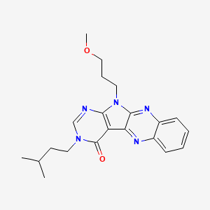 11-(3-methoxypropyl)-3-(3-methylbutyl)-3,11-dihydro-4H-pyrimido[5',4':4,5]pyrrolo[2,3-b]quinoxalin-4-one