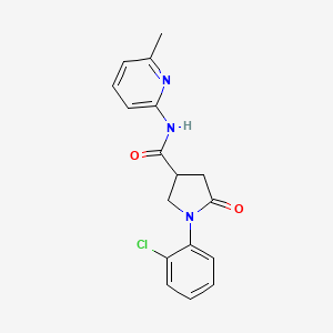 1-(2-chlorophenyl)-N-(6-methyl-2-pyridinyl)-5-oxo-3-pyrrolidinecarboxamide