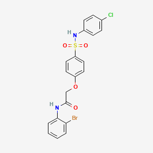 N-(2-bromophenyl)-2-[4-[(4-chlorophenyl)sulfamoyl]phenoxy]acetamide