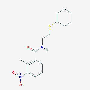 N-[2-(cyclohexylthio)ethyl]-2-methyl-3-nitrobenzamide