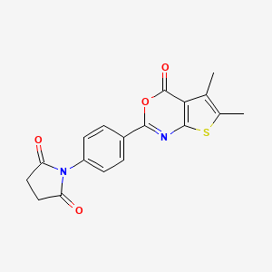 1-[4-(5,6-dimethyl-4-oxo-4H-thieno[2,3-d][1,3]oxazin-2-yl)phenyl]-2,5-pyrrolidinedione