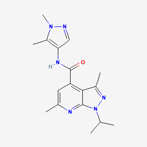 N-(1,5-dimethylpyrazol-4-yl)-3,6-dimethyl-1-propan-2-ylpyrazolo[3,4-b]pyridine-4-carboxamide