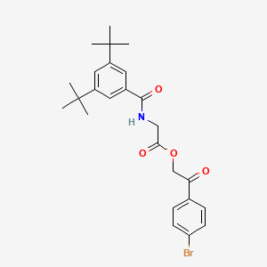 2-(4-bromophenyl)-2-oxoethyl N-(3,5-di-tert-butylbenzoyl)glycinate