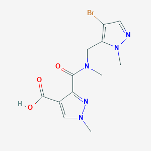 3-[(4-Bromo-2-methylpyrazol-3-yl)methyl-methylcarbamoyl]-1-methylpyrazole-4-carboxylic acid