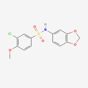 N-(1,3-benzodioxol-5-yl)-3-chloro-4-methoxybenzenesulfonamide