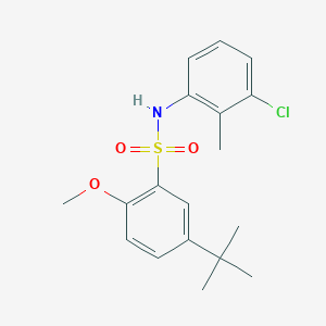 {[5-(Tert-butyl)-2-methoxyphenyl]sulfonyl}(3-chloro-2-methylphenyl)amine