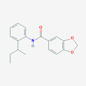 molecular formula C18H19NO3 B473118 N-(2-sec-butylphenyl)-1,3-benzodioxole-5-carboxamide CAS No. 848057-72-7