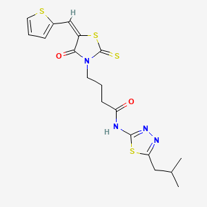 N-(5-isobutyl-1,3,4-thiadiazol-2-yl)-4-[4-oxo-5-(2-thienylmethylene)-2-thioxo-1,3-thiazolidin-3-yl]butanamide