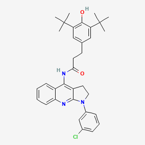 N-[1-(3-chlorophenyl)-2,3-dihydropyrrolo[2,3-b]quinolin-4-yl]-3-(3,5-ditert-butyl-4-hydroxyphenyl)propanamide