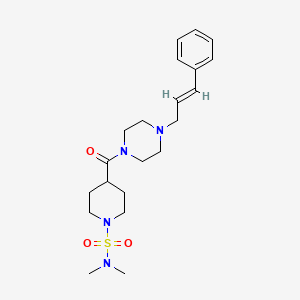 N,N-dimethyl-4-{[4-(3-phenyl-2-propen-1-yl)-1-piperazinyl]carbonyl}-1-piperidinesulfonamide