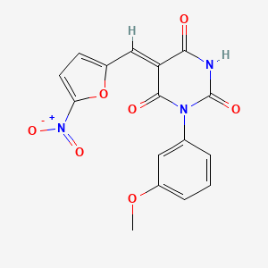 (5Z)-1-(3-methoxyphenyl)-5-[(5-nitrofuran-2-yl)methylidene]-1,3-diazinane-2,4,6-trione