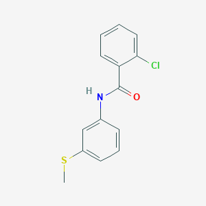 molecular formula C14H12ClNOS B473146 2-chloro-N-[3-(methylsulfanyl)phenyl]benzamide CAS No. 461654-25-1