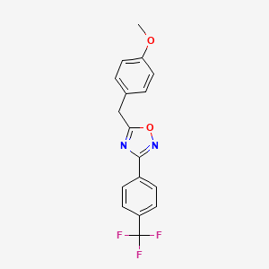 5-[(4-methoxyphenyl)methyl]-3-[4-(trifluoromethyl)phenyl]-1,2,4-oxadiazole