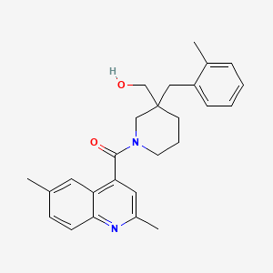 [1-[(2,6-dimethyl-4-quinolinyl)carbonyl]-3-(2-methylbenzyl)-3-piperidinyl]methanol