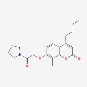 4-Butyl-8-methyl-7-(2-oxo-2-pyrrolidin-1-ylethoxy)chromen-2-one