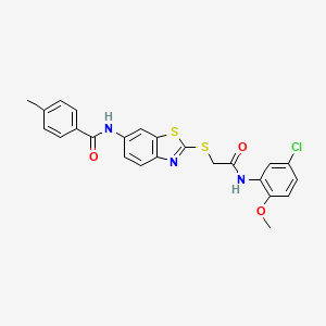 N-[2-({2-[(5-chloro-2-methoxyphenyl)amino]-2-oxoethyl}sulfanyl)-1,3-benzothiazol-6-yl]-4-methylbenzamide