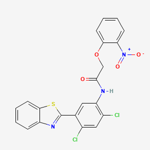 N-[5-(1,3-benzothiazol-2-yl)-2,4-dichlorophenyl]-2-(2-nitrophenoxy)acetamide