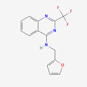 N-(furan-2-ylmethyl)-2-(trifluoromethyl)quinazolin-4-amine