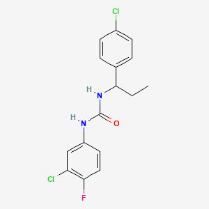 N-(3-chloro-4-fluorophenyl)-N'-[1-(4-chlorophenyl)propyl]urea