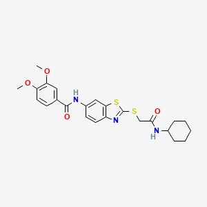 N-(2-{[2-(cyclohexylamino)-2-oxoethyl]sulfanyl}-1,3-benzothiazol-6-yl)-3,4-dimethoxybenzamide