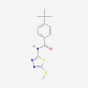 molecular formula C14H17N3OS2 B473188 4-tert-butyl-N-(5-methylsulfanyl-1,3,4-thiadiazol-2-yl)benzamide CAS No. 393567-53-8