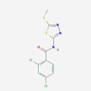 molecular formula C10H7Cl2N3OS2 B473189 2,4-dichloro-N-(5-(methylthio)-1,3,4-thiadiazol-2-yl)benzamide CAS No. 393567-90-3