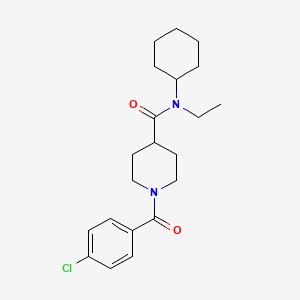 1-(4-chlorobenzoyl)-N-cyclohexyl-N-ethylpiperidine-4-carboxamide