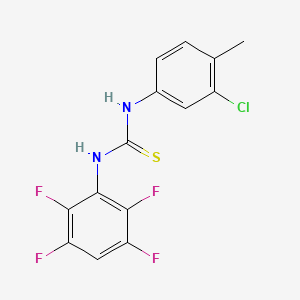 N-(3-chloro-4-methylphenyl)-N'-(2,3,5,6-tetrafluorophenyl)thiourea