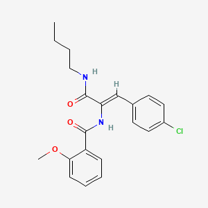 N-[(Z)-3-(butylamino)-1-(4-chlorophenyl)-3-oxoprop-1-en-2-yl]-2-methoxybenzamide