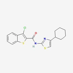 3-CHLORO-N-(4-CYCLOHEXYL-13-THIAZOL-2-YL)-1-BENZOTHIOPHENE-2-CARBOXAMIDE