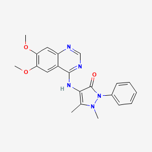 4-[(6,7-dimethoxy-4-quinazolinyl)amino]-1,5-dimethyl-2-phenyl-1,2-dihydro-3H-pyrazol-3-one