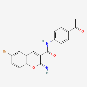 N-(4-acetylphenyl)-6-bromo-2-imino-2H-chromene-3-carboxamide