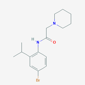 molecular formula C16H23BrN2O B4732213 N-[4-bromo-2-(propan-2-yl)phenyl]-2-(piperidin-1-yl)acetamide 