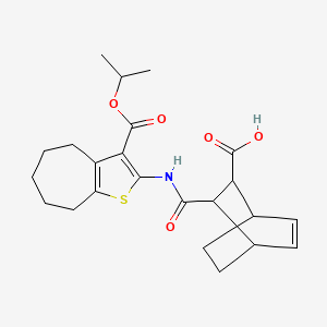 3-({[3-(isopropoxycarbonyl)-5,6,7,8-tetrahydro-4H-cyclohepta[b]thien-2-yl]amino}carbonyl)bicyclo[2.2.2]oct-5-ene-2-carboxylic acid