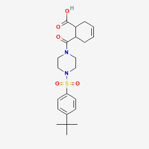 6-({4-[(4-tert-butylphenyl)sulfonyl]-1-piperazinyl}carbonyl)-3-cyclohexene-1-carboxylic acid