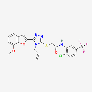 2-{[4-allyl-5-(7-methoxy-1-benzofuran-2-yl)-4H-1,2,4-triazol-3-yl]thio}-N-[2-chloro-5-(trifluoromethyl)phenyl]acetamide