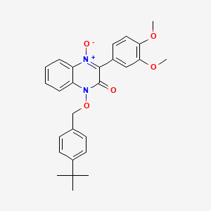 1-[(4-tert-butylbenzyl)oxy]-3-(3,4-dimethoxyphenyl)-2(1H)-quinoxalinone 4-oxide
