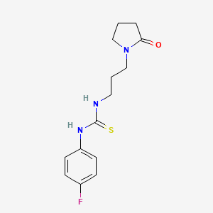 N-(4-fluorophenyl)-N'-[3-(2-oxo-1-pyrrolidinyl)propyl]thiourea