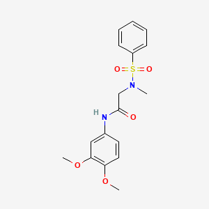 N~1~-(3,4-dimethoxyphenyl)-N~2~-methyl-N~2~-(phenylsulfonyl)glycinamide