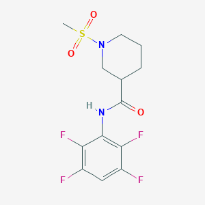 1-(methylsulfonyl)-N-(2,3,5,6-tetrafluorophenyl)-3-piperidinecarboxamide