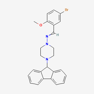 N-(5-bromo-2-methoxybenzylidene)-4-(9H-fluoren-9-yl)-1-piperazinamine