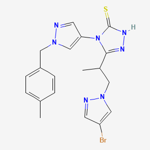 5-[2-(4-bromo-1H-pyrazol-1-yl)-1-methylethyl]-4-[1-(4-methylbenzyl)-1H-pyrazol-4-yl]-4H-1,2,4-triazole-3-thiol
