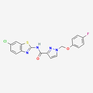 N-(6-chloro-1,3-benzothiazol-2-yl)-1-[(4-fluorophenoxy)methyl]-1H-pyrazole-3-carboxamide