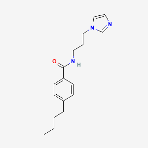 4-butyl-N-[3-(1H-imidazol-1-yl)propyl]benzamide