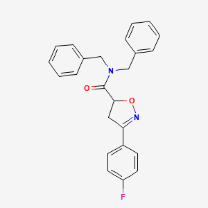 N,N-dibenzyl-3-(4-fluorophenyl)-4,5-dihydro-5-isoxazolecarboxamide